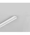 2m aluminiumprofil SLIM8 AC2/Z - Vitlackerad, utanpåliggande, LED skena