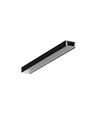 Profilé en aluminium 2m SLIM8 AC2/Z - Anodisé noir, montage en applique, rail LED