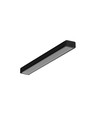 Profilé en aluminium 2m SLIM8 AC2/Z - Anodisé noir, montage en applique, rail LED