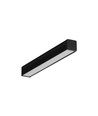 1m aluprofil SMART10 AC2/Z - Sort anodiseret, påbygning, LED skinne