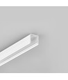 1m aluminiumprofil SMART10 AC2/Z - Hvit lakkert, påbygging, LED-skinne