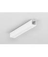 1m aluminiumprofiel SMART10 AC2/Z - Wit gelakt, opbouw, LED-profiel