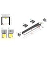 Profilé aluminium 2m SMART10 AC2/Z - Aluminium brut, montage en applique, rail LED