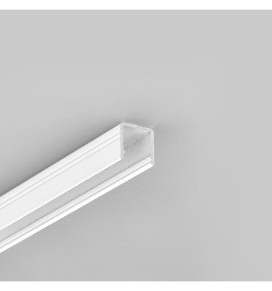 Profilé en aluminium 2m SMART10 AC2/Z - Blanc laqué, montage en applique, rail LED