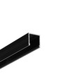2m aluprofil SMART16 BC3/U4 - Sort anodiseret, påbygning, LED skinne