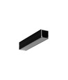 Profilé en aluminium 2m SMART16 BC3/U4 - Anodisé noir, montage en applique, rail LED