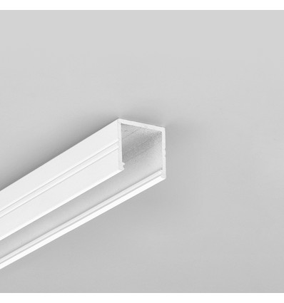 2m aluprofil SMART16 BC3/U4 - Hvid lakeret, påbygning, LED skinne