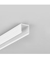 2m aluprofil SMART16 BC3/U4 - Hvid lakeret, påbygning, LED skinne