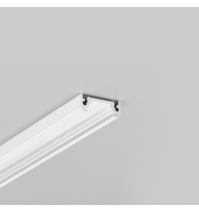 1m aluprofil SURFACE10 BC/UX - Hvid lakeret, påbygning, LED skinne