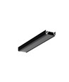 2m aluminium profiel SURFACE10 BC/UX - Zwart geanodiseerd, opbouw, LED profiel