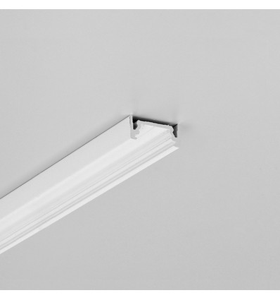 Profilé en aluminium 2m SURFACE10.V2 BC/U - Blanc laqué, montage en saillie, rail LED