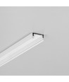 Profilé en aluminium 2m SURFACE10.V2 BC/U - Blanc laqué, montage en saillie, rail LED