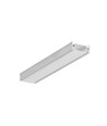 2m aluminiumprofiel SURFACE10.V2 BC/U - Onbehandeld aluminium, opbouw, LED-profiel