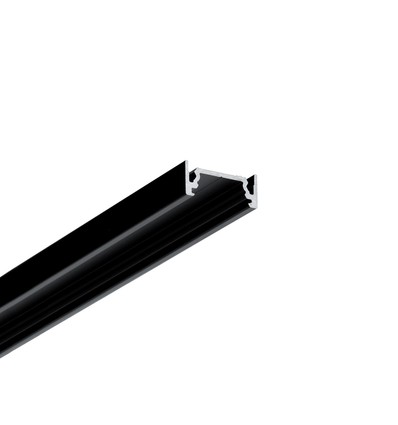 Profilé aluminium 2m SURFACE10.V2 BC/U - Noir anodisé, montage en saillie, rail LED
