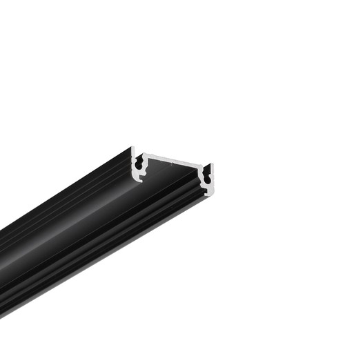 Profilé en aluminium 2m SURFACE14 EE7F/TY - Anodisé noir, montage en saillie, rail LED
