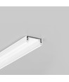 Profilé en aluminium 2m SURFACE14 EE7F/TY - Blanc laqué, montage en applique, rail LED