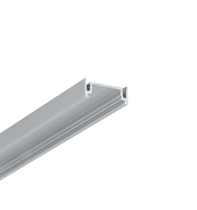 2m aluprofil SURFACE14.V2 EE7F/Y - Anodiseret, påbygning, LED skinne