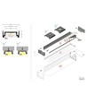 Profilé en aluminium 2m SURFACE14.V2 EE7F/Y - Anodisé, en saillie, rail LED