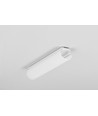 Profilé alu 1m UNI12 BCD/U - Blanc laqué, en applique, rail LED