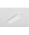 Profilé alu 2m UNI12 BCD/U - Blanc laqué, montage en applique, rail LED