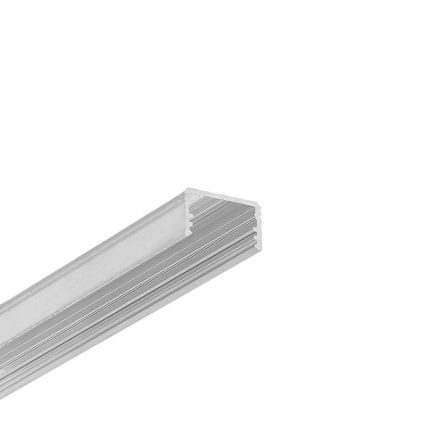 Profilé aluminium 2m UNI14 BC3/Y - Aluminium brut, montage en saillie, rail LED