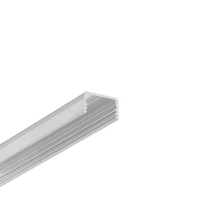 2m aluprofil UNI14 BC3/Y - Obehandlad aluminium, utanpåliggande, LED skena