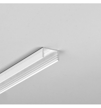 Profilé en aluminium 2m UNI14 BC3/Y - Blanc laqué, en applique, rail LED