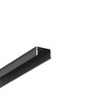 Profilé en aluminium 2m UNI14 BC3/Y - Noir anodisé, montage en applique, rail LED