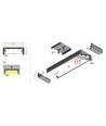 Profilé alu 1m WIDE24 G/W - Anodisé, en applique, rail LED