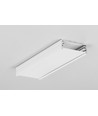 Profilé en aluminium 1m WIDE24 G/W - Blanc laqué, montage en applique, rail LED