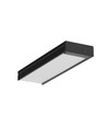 2m aluprofil WIDE24 G/W - Sort anodiseret, påbygning, LED skinne