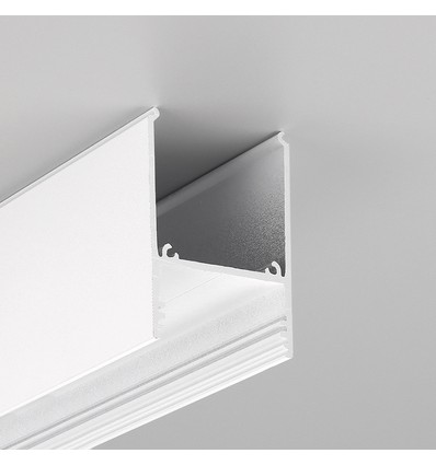 2m aluprofil COMBO30-01 ACDE-9 - Hvid lakeret, påbygning, LED skinne