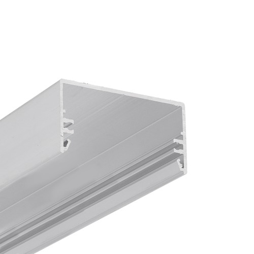 Profilé aluminium 1m LOWI C10 - Aluminium brut, montage en applique, rail LED