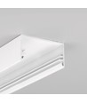 1m aluprofil LOWI C10 - Hvid lakeret, påbygning, LED skinne