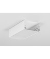 Profilé en aluminium 1m LOWI C10 - Laqué blanc, en applique, rail LED
