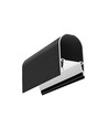 1m aluminiumprofil NAMI23 CD-9 - Svart anodiserad, utanpåliggande, LED-skena