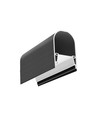Profilé en aluminium 1m NAMI23 CD-9 - Gris noir laqué, en applique, rail LED