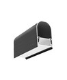 Profilé en aluminium 1m NAMI23 CD-9 - Gris noir laqué, en applique, rail LED