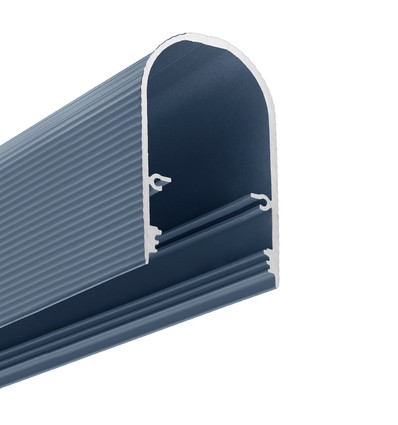 Profilé en aluminium 1m NAMI23 CD-9 - Bleu poussiéreux laqué, montage en saillie, rail LED