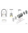 Profilé aluminium 2m NAMI23 CD-9 - Aluminium brut, montage en applique, rail LED