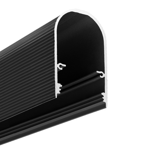 2m aluminiumprofiel NAMI23 CD-9 - Zwart geanodiseerd, opbouw, LED-profiel