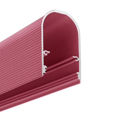 Profilé aluminium 2m NAMI23 CD-9 - laqué rose poussiéreux, montage en applique, rail LED