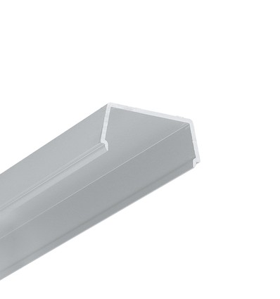 1m tillbehörsprofil NAMI23 - Anodiserad, påbyggnad, LED skena