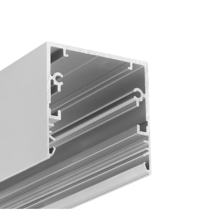 1m aluprofil PHIL53 C10 - Anodisert, påbygg, LED-skinne