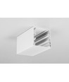 Profilé en aluminium PHIL53 C10 1m - Blanc laqué, montage en applique, rail LED