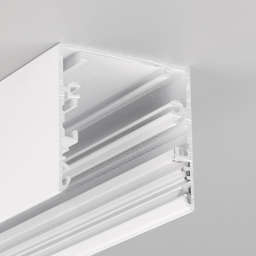 2m aluprofil PHIL53 C10 - Vit lackerad, utanpåliggande, LED-skena