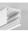 2m aluminium profiel PHIL53 C10 - Wit gelakt, opbouw, LED profiel