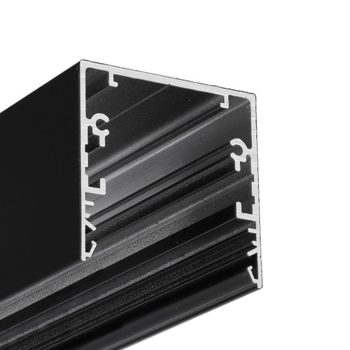 Profilé en aluminium PHIL53 C10 2m - Noir laqué, montage en saillie, rail LED
