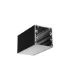 Profilé en aluminium PHIL53 C10 2m - Noir laqué, montage en saillie, rail LED