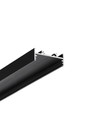 1m aluprofil VARIO30-01 ACDE-9/TY - Sort anodiseret, påbygning, LED skinne